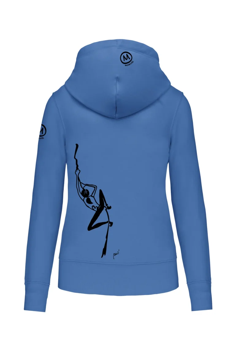 felpa arrampicata donna royal SABRI FEDRA ZIP MONVIC retro raster