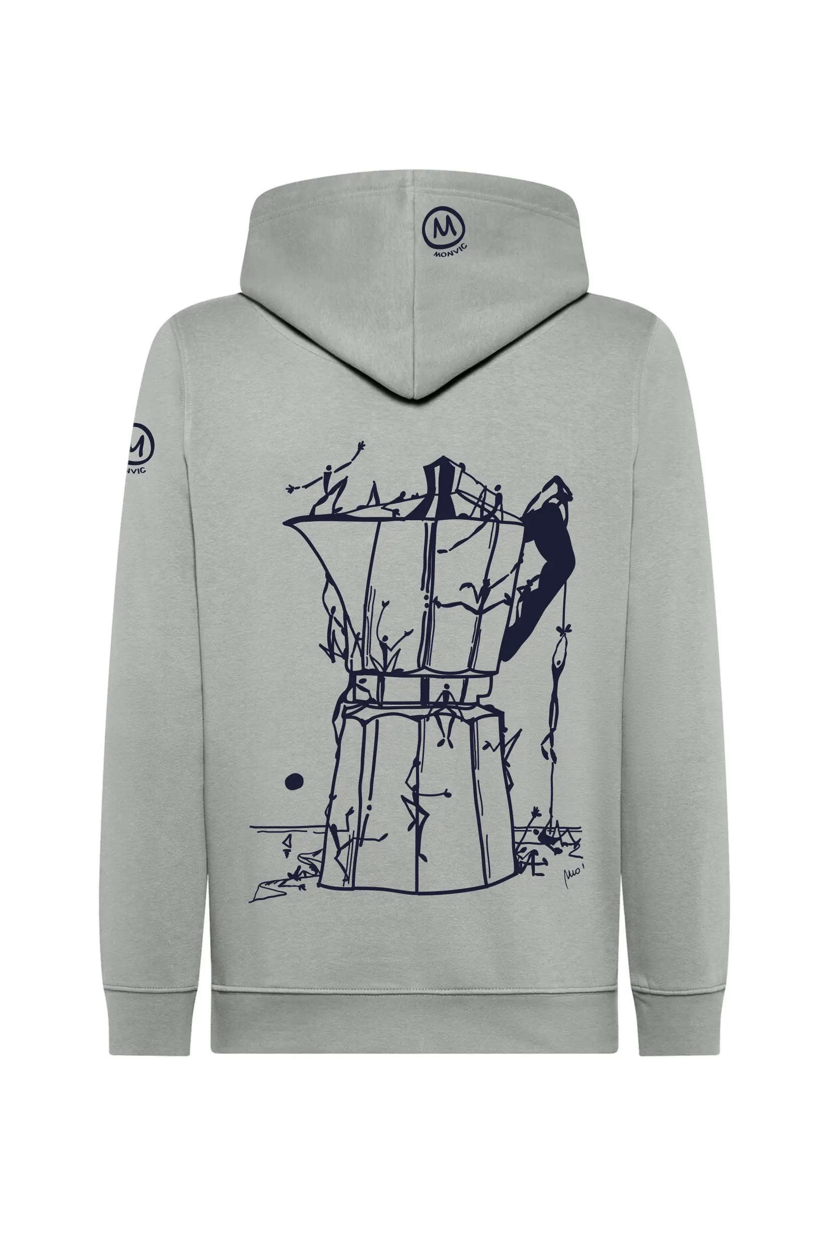 felpa arrampicata donna unisex - grigio MOKA NAVAJO MONVIC Unisex Hoodie "Moka" NAVAJO ORGANIC - Image 1