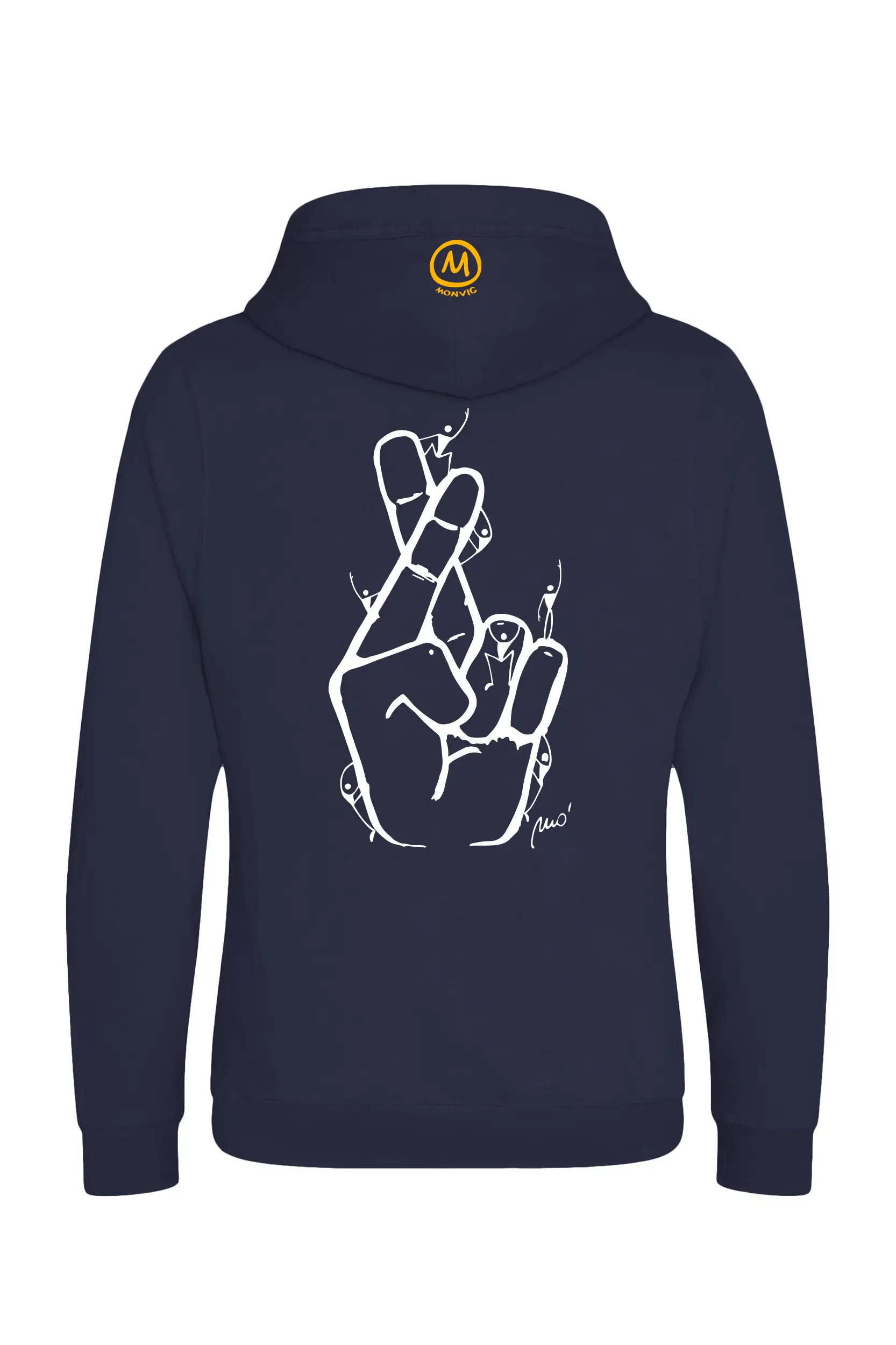 felpa uomo - grafica HOPE - blu navy - NAVAJO PRO - MONVIC