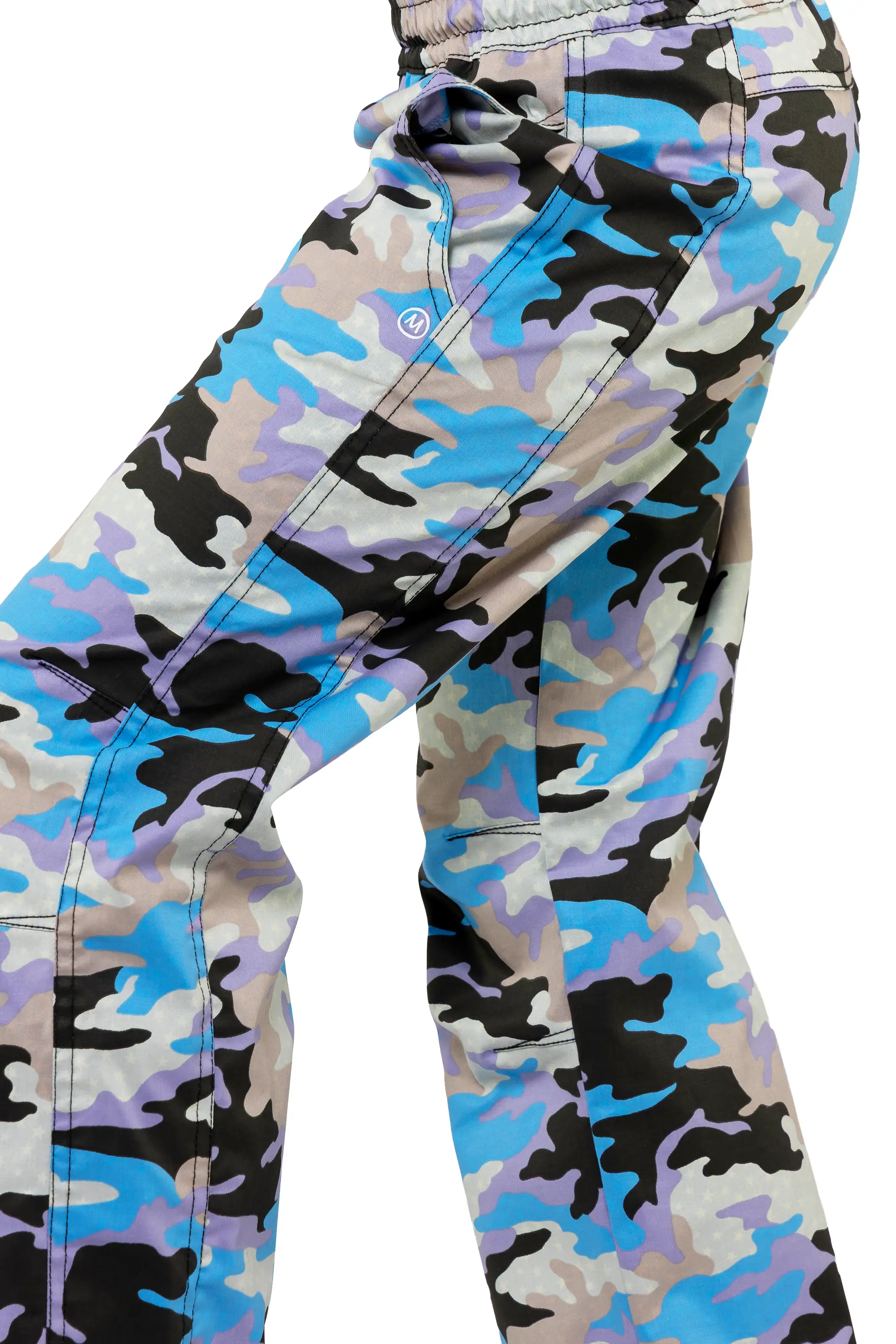 Pantalone donna Monvic VIOLET per climbing e tempo libero con stampa camouflage originale