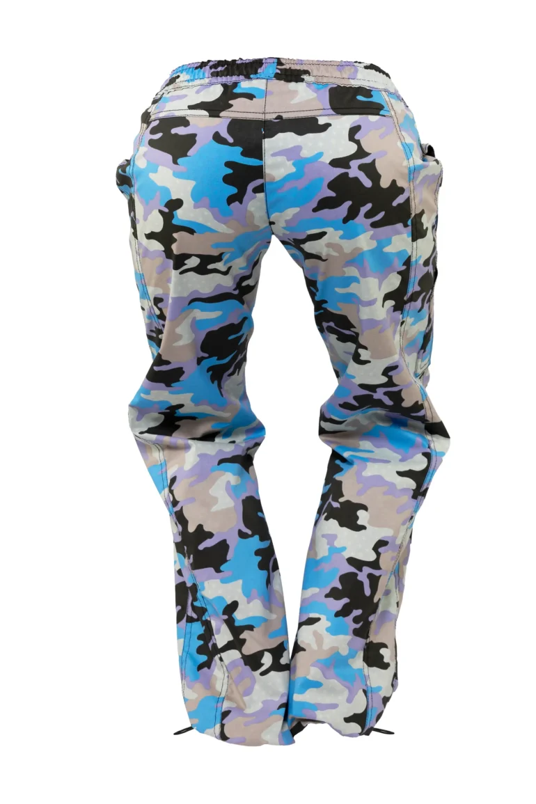Pantalon femme Monvic VIOLET pour l'escalade et les loisirs avec imprimé camouflage original