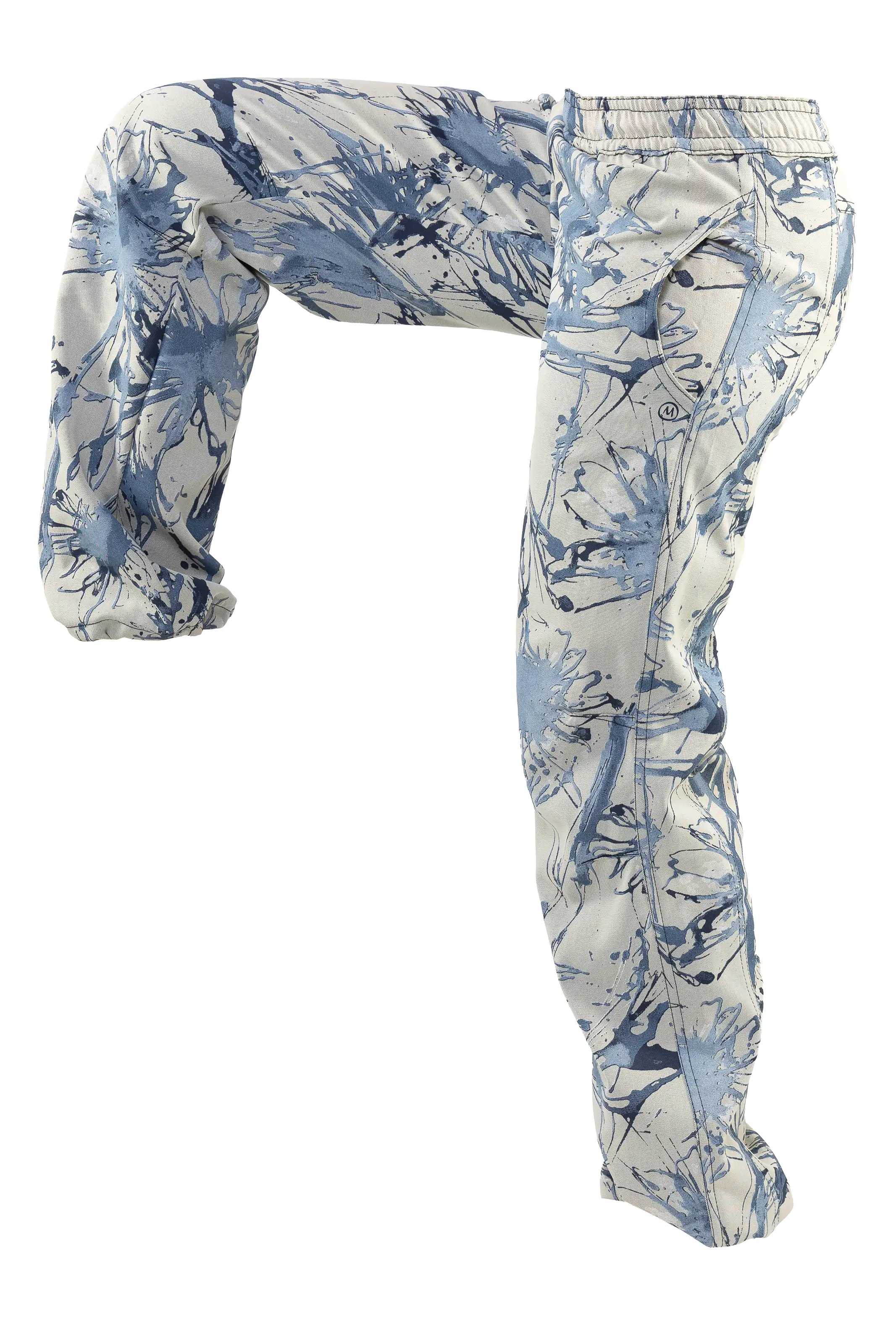 Side view of Splash! VIOLET stretch cotton climbing pants