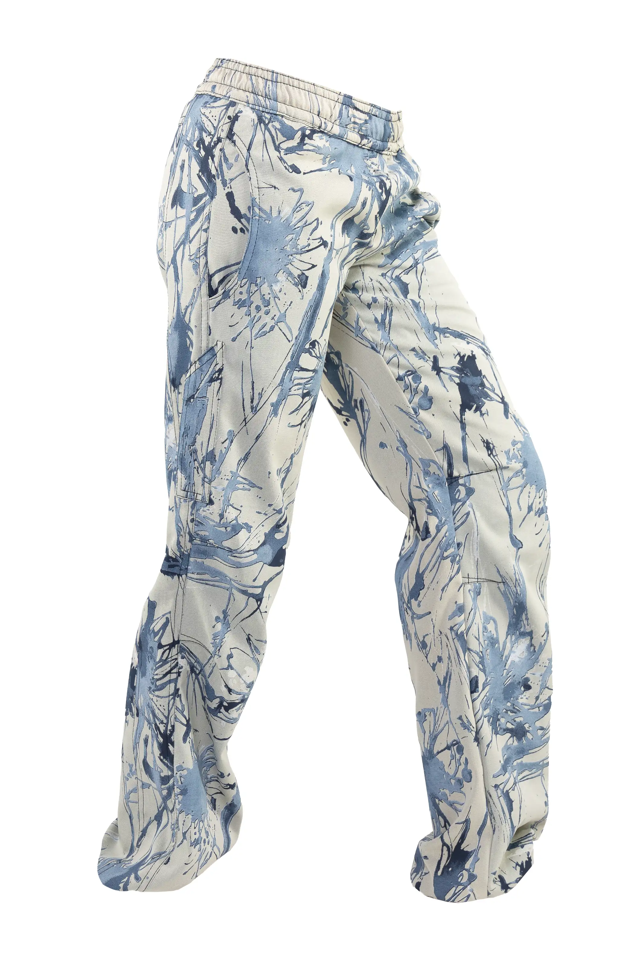 Side view of Splash! VIOLET stretch cotton climbing pants