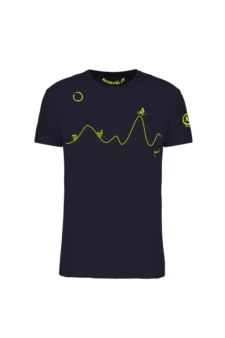 t-shirt arrampicata uomo - navy BIKE HASH MONVIC